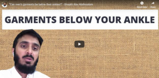 Can men’s garments be below their ankles?